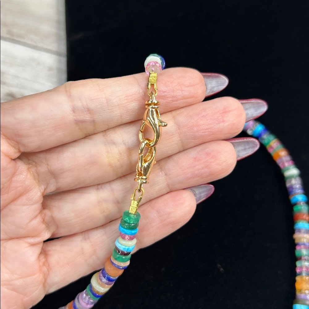 Multi Gemstone Beaded Necklace - image 5